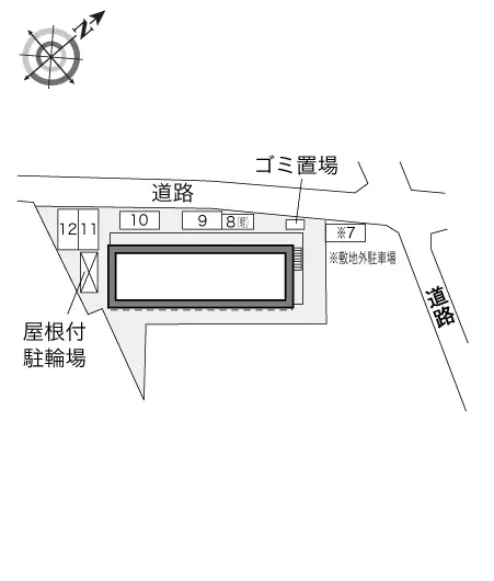 ★手数料０円★横浜市泉区中田北　月極駐車場（LP）